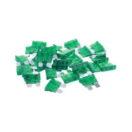 100 VERTS FUSIBLES LAMELLAIRES ENFICHABLES 30A